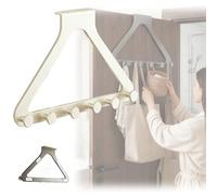 Generico Over The Door Hanger Organizer,No-Drill 6-Hook Heavy Duty Door Hanger,Multi-Purpose Space-Saving Coat & Towel Doors Rack for Bedroom,Bathroom,Entryway (C)