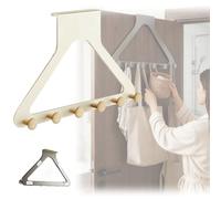 Generico Over The Door Hanger Organizer,No-Drill 6-Hook Heavy Duty Door Hanger,Multi-Purpose Space-Saving Coat & Towel Doors Rack for Bedroom,Bathroom,Entryway (D)