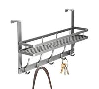 Generico Over The Door Organizer Rack - Carbon Steel Bathroom Towel Hanger