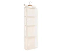 Generico Over The Door Yarn Storage Organizer - Dustproof Clear 4 Zipper Compartments, 15.8x4.7x50 inches Yarn Wall Storage Knitting Organizer for Craft Supplies Knitting Needles