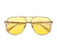 Generico Oversized Sunglasses | Vinage Square Frame Double Bridge Eyewear | Trendy Sunglasses For Beach Driving Fishing Golf Summer Outdoor Travel Vacation