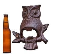 Genérico Owl Cast Iron Bottle Opener Wall Mounted,Sturdy Nautical Decor, Decorative Sand Casting Antique Accessory For Shop, Garden, Garage, Home