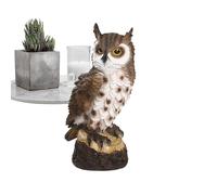 Generico Owl Statue, Realistic Outdoor Owl Decor, Animal Scare Action with Intense Expression, Weatherproof Resin, Multi-Placement Design for Balcony, Patio, Porch, Roof, Pond, Yard, Lawn