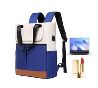 Genérico Pack Casual - Moba di libri studenteschi con porta di ricarica | USB, universitaria, scomparto per laptop leggero | Borsa da viaggio all'aperto per gli uomini per le donne, Blu violaceo