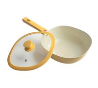 Generico Padella - Leggera Lega Con Coperchio,Padella Da Friggere Portatile Da 1,9 Litri,Per Grigliare Casa Soffriggere Cottura Al Forno Appartamento Preparazione Pasti Cucina Cucinare Donne Uomini