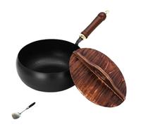 Generico Padelle Antiaderenti Forgiate A Mano Senza Rivestimento, Triplo Acciaio Inossidabile, Grande Capacità E Profonda, Padelle Ad Alta Purezza Per Cucinare (B,28cm)