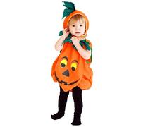 Generico Pagliaccetto Neonato Halloween Cosplay Costume Tutina Bambina con Cappello da Zucca per Bambini Il Mio Primo 1-8 Anno