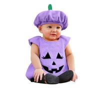 Generico Pagliaccetto Neonato Halloween Cosplay Costume Tutina Bambina con Stampa Vestito da Strega per Vestiti Mantello Pipistrello di Adatto Altezza 90-150 Cm