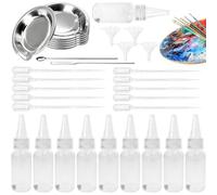 Generico Paint Dropper Bottles 30ml Squeeze Bottles With Palette Mixing Set