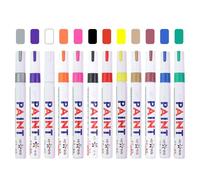 Generico Paint Marker Pens - Painting Pens | Paint Markers for Canvas | Quick Dry Oil-Based Art Supplies Waterproof Craft Pen | 12 Permanent Waterproof Pen, Paints Markers Canvas Mug Rock Painting
