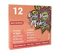 Generico Paint Marker Set - Precision Tip Instruments, Permanent Craft Pens, Quick Drying Drawing Tools, Multi Creative Kit | Stone Art Painting, Transparent Panel Marking, Porcelain Customization