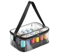 Generico Paint Storage Organizer - Secure Transportation & Clear Visual Identification, Transparent Dividers + 24 Bottle Capacity | Resistant Polymer - For Airbrush Inks & Crafts