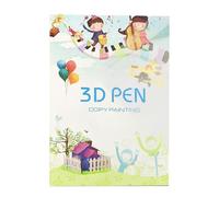 Generico Painting Book Printing Pen - 10.04x6.69 Inches Printed Painting Stencils, Reusable 40 Patterns Paper Template with 2 Clear Plates | Drawing Stencils for Boys Girls DIY Art
