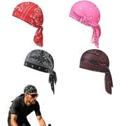 Generico Paisley Cooling Headscarf cap,Breathable Printed Bandana Hat,Wicking Elastic Fit Helmet Liner Head Scarf for Cycling Sports (4, F)
