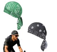 Generico Paisley Cooling Headscarf cap,Breathable Printed Bandana Hat,Wicking Elastic Fit Helmet Liner Head Scarf for Cycling Sports (2, D)