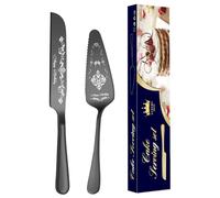 Generico Pala per torta in acciaio inossidabile, set per torta nuziale - Set da dessert in acciaio inossidabile,Tagliatorta e per splendidamente incisi, elegante ricordo per gli sposi