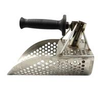 Generico Paletta per Sabbia da Spiaggia e Strumento la Ricerca di Metalli in Acciaio Inox Manico ABS Leggero, Setaccio per Terreno per Metal Detector, Accessorio per Attrezzi da Scavo