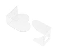 Generico Palette per Trucco Trasparente in Acrilico 2 Pezzi Set - Palette Ergonomiche per Miscelare Fondotinta Ombretti e Creme Leggere e Portatili per Uso Professionale e Salone