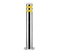 Generico Paletto di Sicurezza in Acciaio Inossidabile, palo di Sicurezza Fisso per vialetto, barriera di parcheggio Durevole, paletto di parcheggio di Livello Industriale da 60 cm (1 Pezzo)