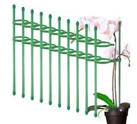 Generico Pali da Giardino a Sostegno delle Piante | 10 Pezzi di Supporto Regolabile | Asticella Portapiante con 20 Fascette - per Utilizzo in Interno ed Esterno in Prato Serra Cortile Balcone e