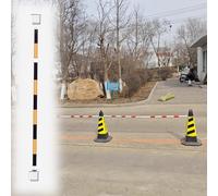 Generico Pali di prolunga per Barriere a Cono Stradale ad Alta visibilità - Accessori Resistenti per Il Controllo del parcheggio e la Gestione di Cantieri stradali e Passi carrai (Nero, 8 Pezzi)