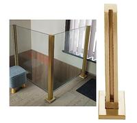 Generico Pali for recinzione in vetro Kit corrimano moderno for balaustra in vetro for uso interno ed esterno Vetro quadrato(Gold-end Post,130cm/52)