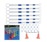 Generico Pali telescopici per segnaletica Stradale, estensibili da 1,25 m a 2 m, Confezione da 6, con estremità sostituibili, Ideali per parcheggi, attraversamenti pedonali, Passi carrabili e cantier