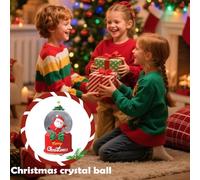 Generico Palla di per Il Natale,Regalo per Feste | Scatola Musicale con di E Luce LED | per Camera da Letto, Tavolo, Scaffale, Armadietti, Librerie, Esposizione