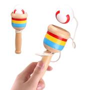 Generico Palla in Legno da Lancio E Presa | Gioco Interattivo Genitori e Figli,Giocattolo Portatile per Bambini Ragazzi E Ragazze Ideale per Divertimento All'Aperto Estate Picnic Campeggio Regalo