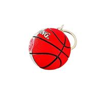 Generico Palla Portachiavi Compatibile con NBA Hawks Color Rosso e Bianco Sport Basket Gadget Accessori Zaino Idea Regalo Uomo Donna Bambino Ciondolo Creativo 3D