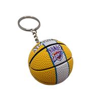 Generico Palla Portachiavi Compatibile con NBA Thunder Basket Gadget Accessori Idea Regalo Uomo Donna Bambino Ciondolo Creativo 3D