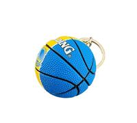 Generico Palla Portachiavi Compatibile con NBA Warriors Color Blu e Giallo Sport Basket Gadget Accessori Zaino Idea Regalo Uomo Donna Bambino Ciondolo Creativo 3D