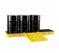 Generico Pallet di contenimento in plastica Resistente per Serbatoi di Petrolio - Piattaforma di contenimento secondario con capacità di carico di 128x128x17 cm, Ideale per Uso Industriale e stoccagg