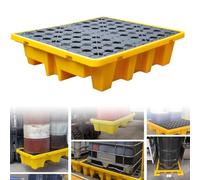 Generico Pallet di contenimento modulare Durevole per fuoriuscite - Griglia in polietilene ad Alta Resistenza per carrelli elevatori, Elevata capacità di carico, Essenziale per soluzioni di Sicurezza