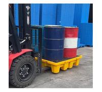 Generico Pallet di contenimento per fuoriuscite di Petrolio ad Alta Resistenza - Vassoio per fusti in polietilene Resistente con Scarico - Piattaforma di Gestione delle fuoriuscite industriali per us