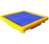 Generico Pallet impilabili per la Raccolta di fuoriuscite per Lo stoccaggio Industriale | Piattaforme di carico modulari per fusti di Olio e Vernice | Design Rimovibile per Un Facile Accesso e pulizi