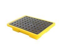 Generico Pallet Industriale di contenimento per fuoriuscite con drenaggio - Vassoio a Prova di perdite per fusti di Olio, Ideale per Lo stoccaggio in Garage, Piattaforma impilabile in polietilene, de