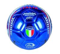 Generico PALLONE CALCIO CUOIO METALIZZATO ITALIA BLU