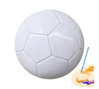 Generico Pallone Calcio DIY - Schiuma EVA Misura 3/4/5 | Calcio Dipinto | Pallone Bianco Per Firme | Autografo E Per Bambini Ragazzi Scuole Superiori Università E Uso Sportivo Creativo Adulti