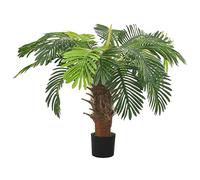 Generico Palma Cycas Artificiale con Vaso 90 cm Verde,Verde,6.7kg,336306