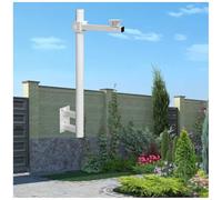 Generico Palo di Supporto a Parete in Metallo Resistente per Telecamera di Sicurezza - Supporto Versatile per la sorveglianza Esterna, Compatibile con telecamere CCTV, IP, PTZ, Dome e Box per Un moni
