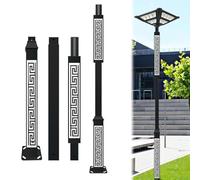 Generico Palo Luminoso Solare Professionale for Esterni, Acciaio Spesso Resistente, palo for lampione Stradale for Installazione di Pannelli solari e lampade, Perfetto for Strade, vialetti(3 Meters)