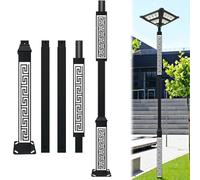 Generico Palo Luminoso Solare Professionale for Esterni, Acciaio Spesso Resistente, palo for lampione Stradale for Installazione di Pannelli solari e lampade, Perfetto for Strade, vialetti(4 Meters)