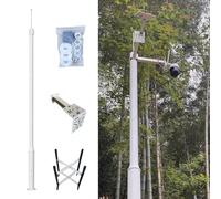 Generico Palo per Telecamera di Sicurezza Resistente alle intemperie, con Staffa Universale e picchetto per Il Fissaggio a Terra, Ideale per sistemi di videosorveglianza Esterni, per Una Protezione d