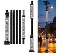 Generico Palo Verticale in Metallo for lampione Solare, Design Robusto e Antivento, Adatto for installazioni di Pannelli solari e lampade LED da Esterno, Ideale for Illuminazione Stradale(6 Meters)