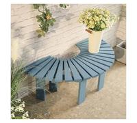 Generico Panca Avvolgente For Alberi,Migliora L'utilizzo Dello Spazio,Seduta Semicircolare In Legno For Giardino, Bordo Piscina(include Solo Panchine)(Blue)