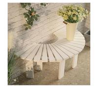 Generico Panca Avvolgente For Alberi,Migliora L'utilizzo Dello Spazio,Seduta Semicircolare In Legno For Giardino, Bordo Piscina(include Solo Panchine)(White)