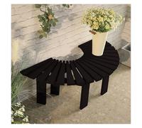 Generico Panca Avvolgente For Alberi,Migliora L'utilizzo Dello Spazio,Seduta Semicircolare In Legno For Giardino, Bordo Piscina(include Solo Panchine)(Black)