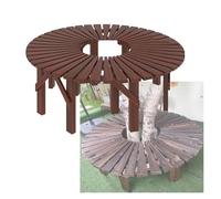 Generico Panca Avvolgente For Alberi,sedia Da Parco Semicircolare/circolare In Legno,supporto For Piante Senza Schienale,for Terrazza,parco,cortile,giardino(Round)