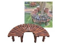 Generico Panca Avvolgente For Alberi, Sedia Da Riposo Semicircolare/circolare In Legno, Ripiano For Piante Senza Schienale, For Uso Interno Ed Esterno(Half-Round)